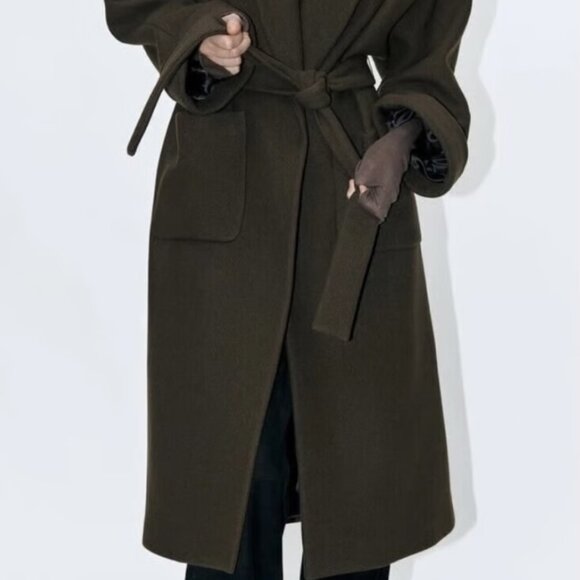 Zara Belted Wool Coat - Picture 3 of 6